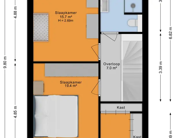 Plattegrond van Gravin Adalaan 8