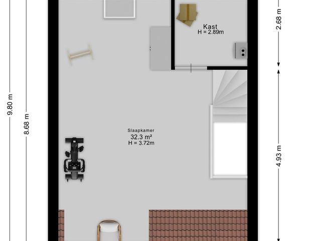 Plattegrond van Gravin Adalaan 8