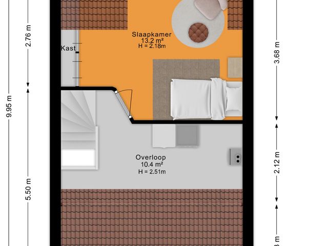 Plattegrond van Verhulstlaan 9