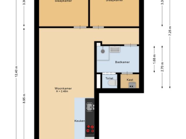 Plattegrond van Havenstraat 15A