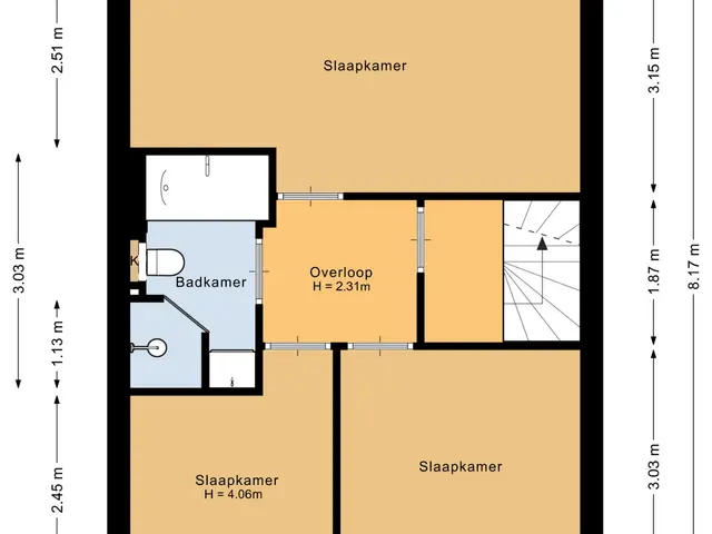 Plattegrond van Midden Woerd 35