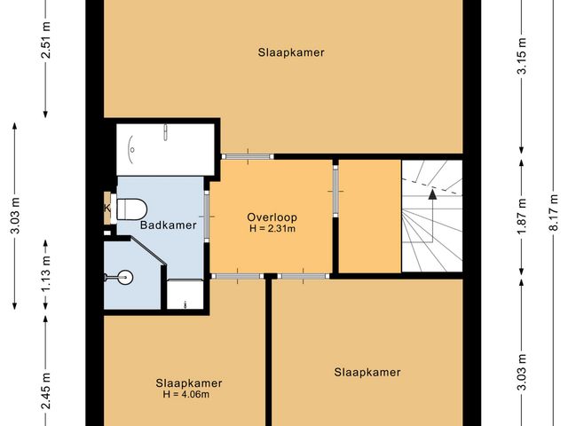 Plattegrond van Midden Woerd 35