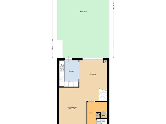 Plattegrond van Midden Woerd 35