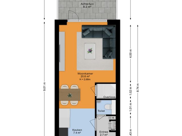 Plattegrond van Molenstraat 26