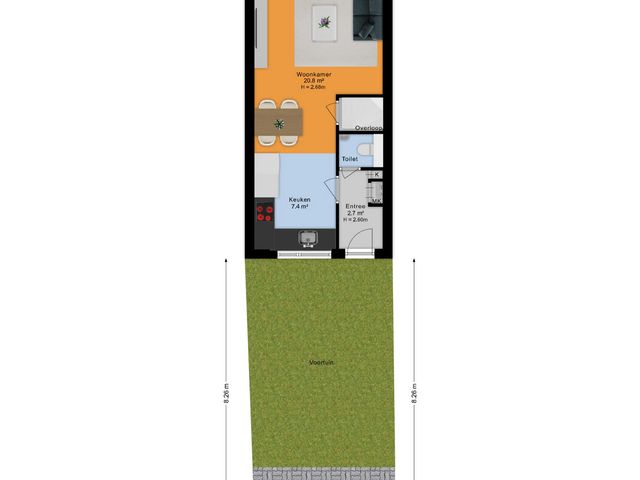 Plattegrond van Molenstraat 26