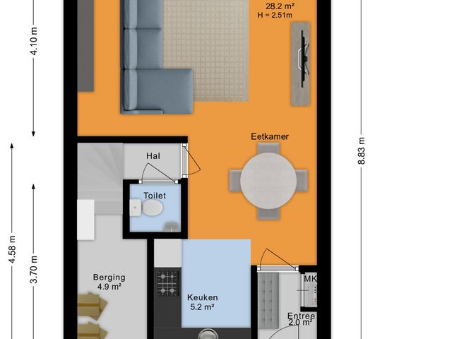 Plattegrond van Tasmanweg 92