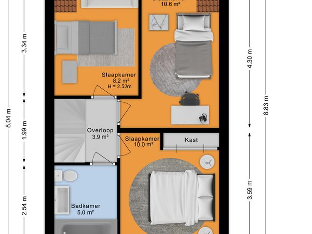 Plattegrond van Tasmanweg 92