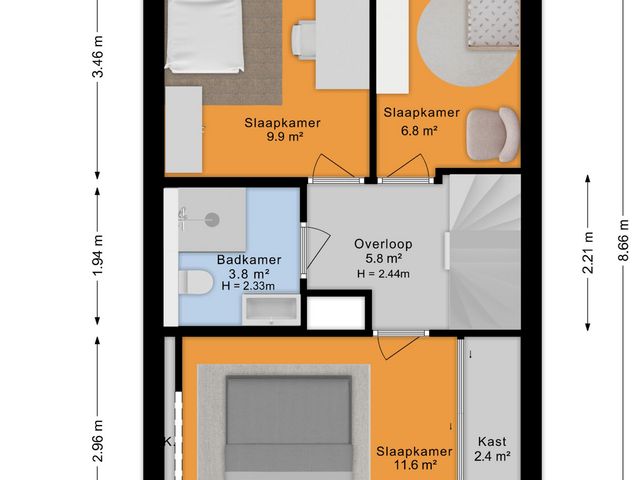 Plattegrond van Heliotroop 76