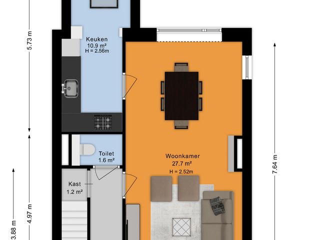 Plattegrond van Mumsenstraat 14