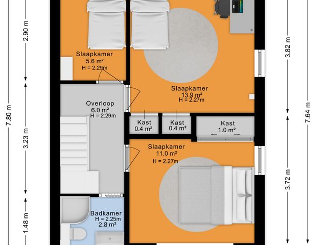 Plattegrond van Mumsenstraat 14