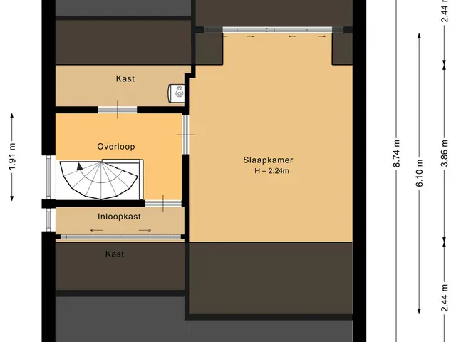 Plattegrond van Oudelandstraat 66