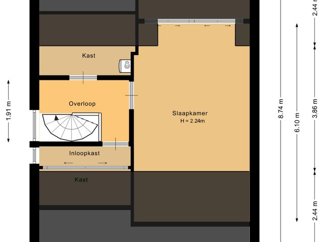 Plattegrond van Oudelandstraat 66