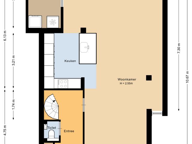 Plattegrond van Lijsterbesstraat 17