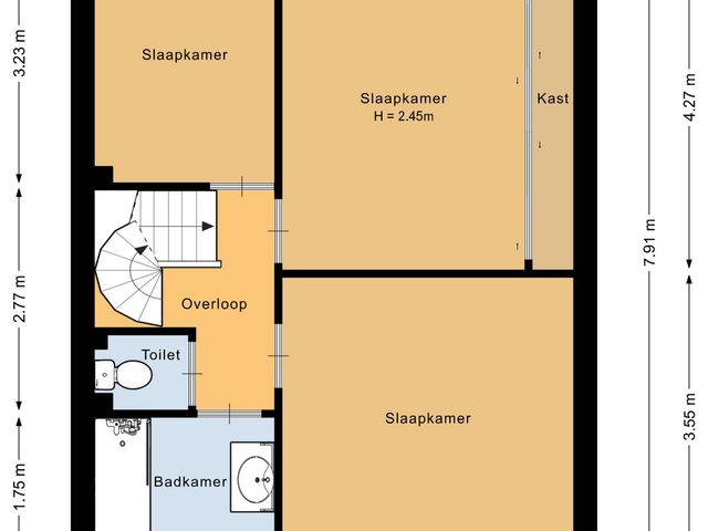 Plattegrond van Lijsterbesstraat 17