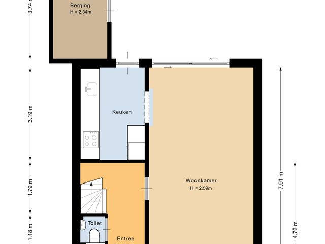 Plattegrond van Wegedoornpad 5