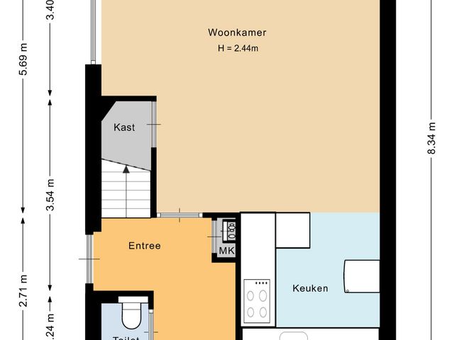 Plattegrond van Karekiet 100
