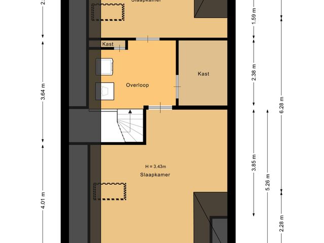 Plattegrond van Bever 33