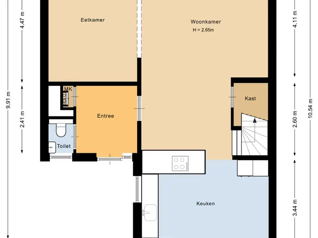 Plattegrond van Triremestraat 28