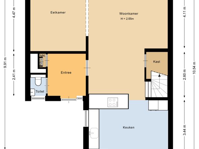 Plattegrond van Triremestraat 28
