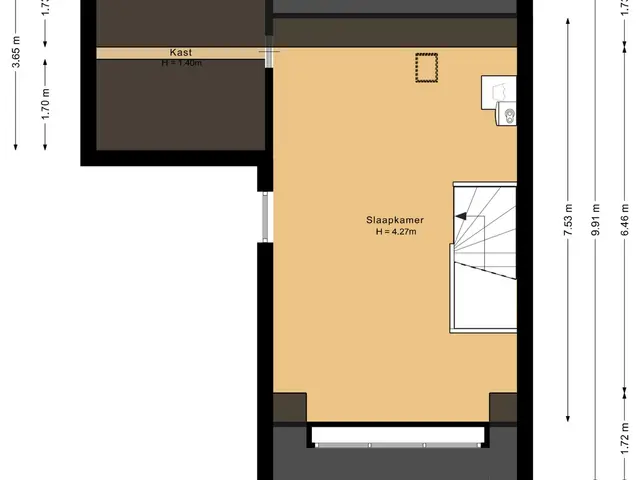 Plattegrond van Triremestraat 28