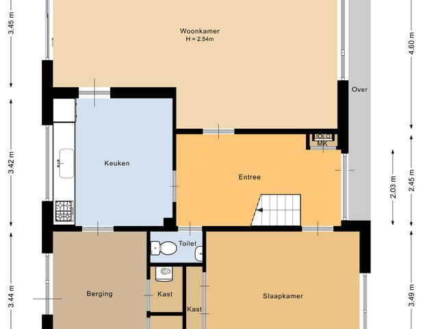 Plattegrond van Zeestraat 96