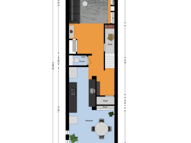 Plattegrond van Groeneveldstraat 23