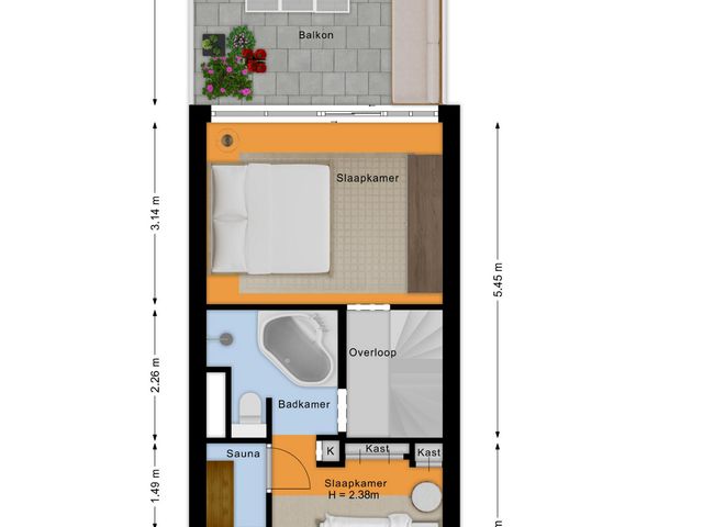 Plattegrond van Groeneveldstraat 23