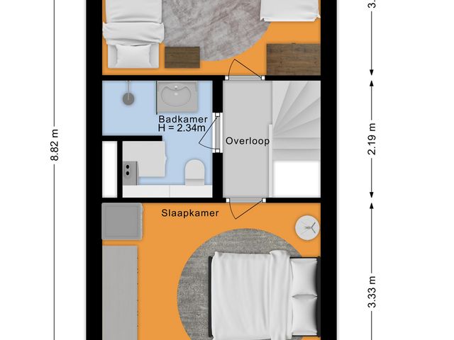 Plattegrond van Groeneveldstraat 23