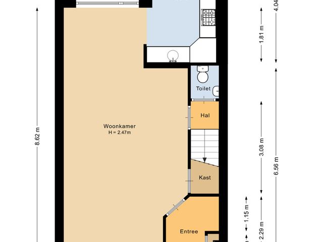 Plattegrond van Marsmanstraat 25