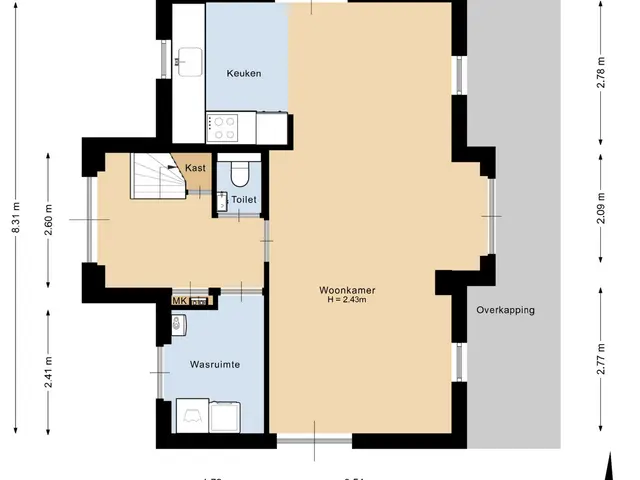 Plattegrond van De Heeren van 's-Gravensande 69