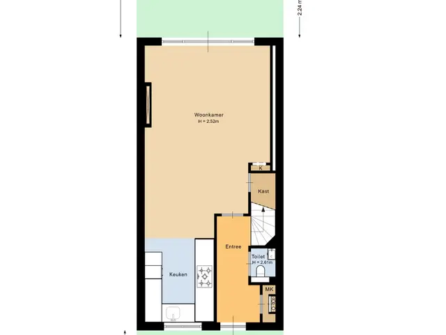 Plattegrond van De Wijngaard 28