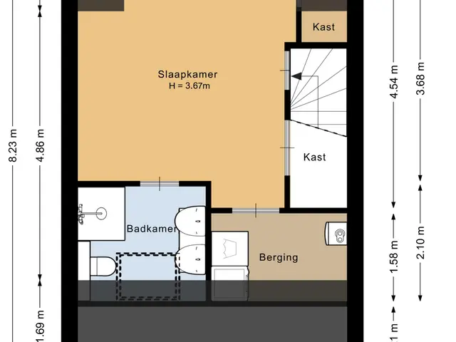 Plattegrond van De Wijngaard 28