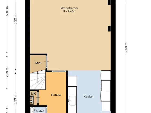 Plattegrond van Vivaldi 21