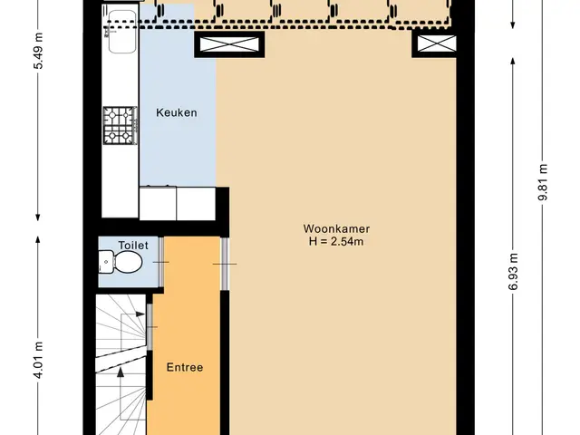 Plattegrond van Mr. Schokkingstraat 48