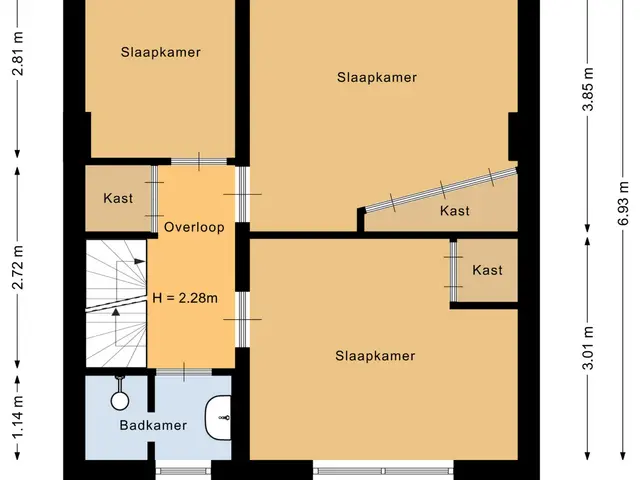 Plattegrond van Mr. Schokkingstraat 48