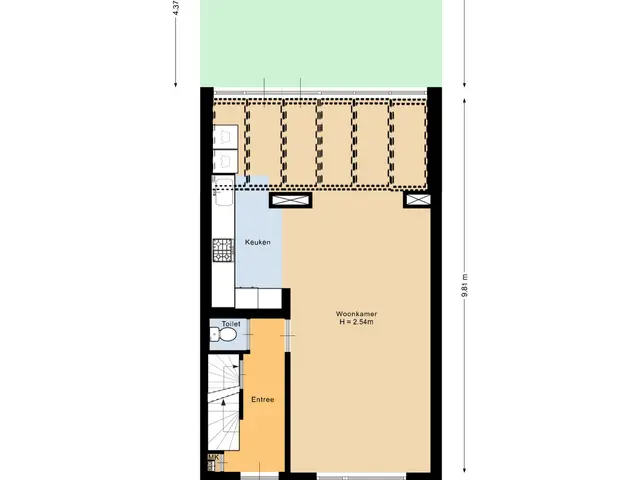 Plattegrond van Mr. Schokkingstraat 48