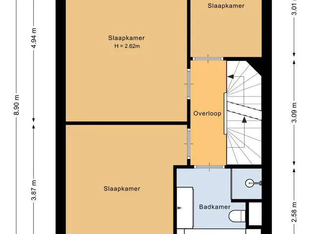 Plattegrond van Bever 3