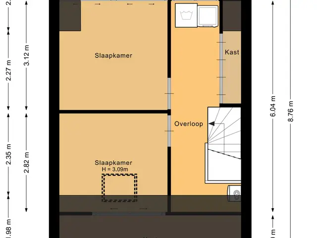 Plattegrond van Blamanstraat 3