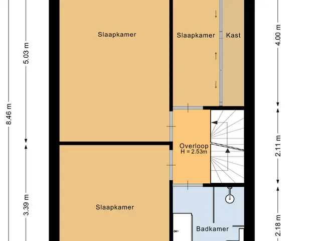 Plattegrond van Blamanstraat 3