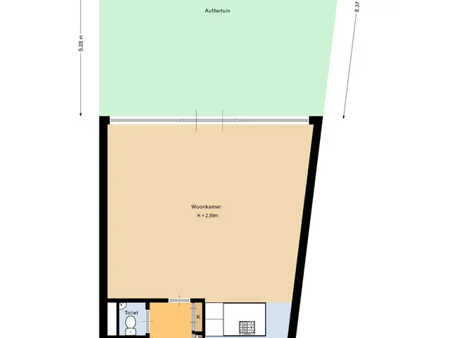 Plattegrond van Duindistel 8