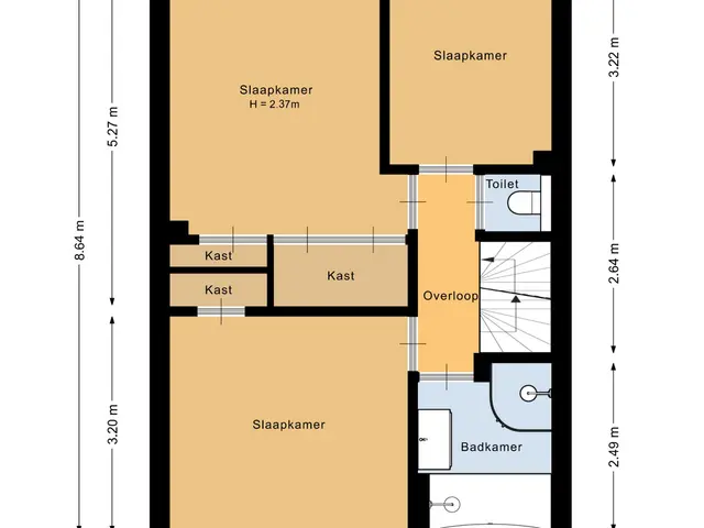 Plattegrond van Willem van der Kaaijstraat 27