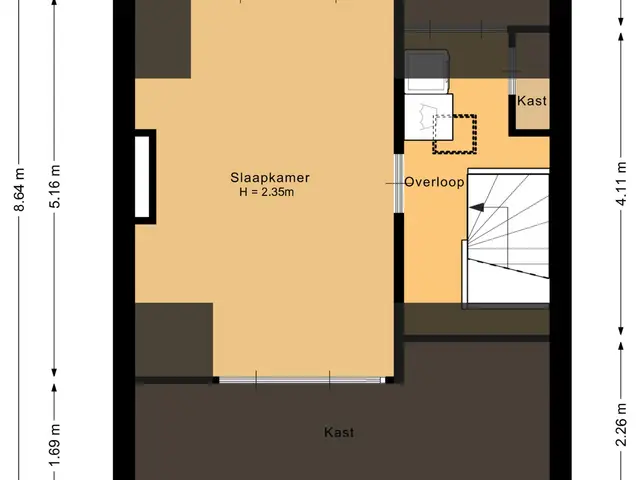 Plattegrond van Willem van der Kaaijstraat 27