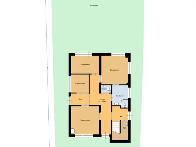 Plattegrond van Dijkweg 77B