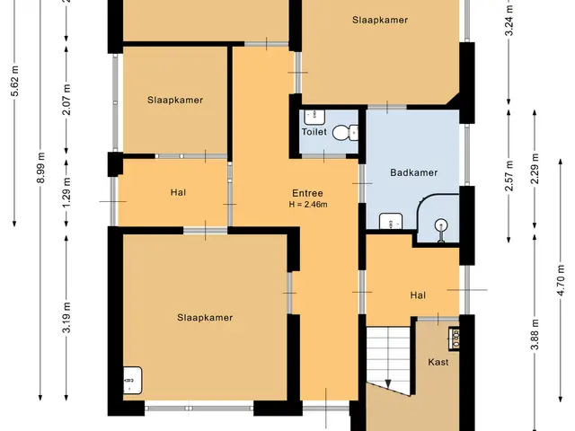 Plattegrond van Dijkweg 77B
