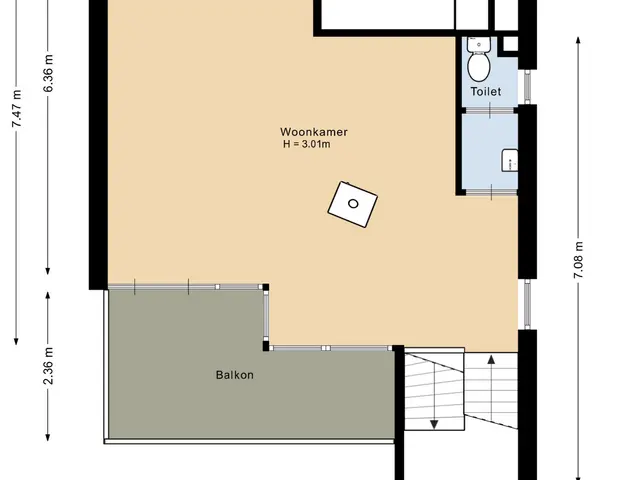 Plattegrond van Dijkweg 77B