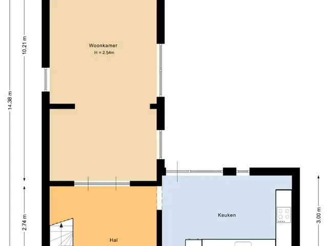 Plattegrond van Vaartstraat 6