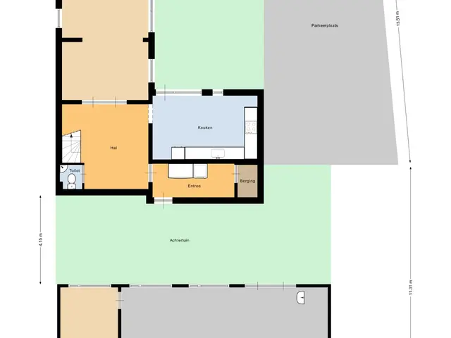 Plattegrond van Vaartstraat 6