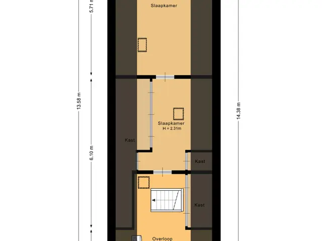 Plattegrond van Vaartstraat 6