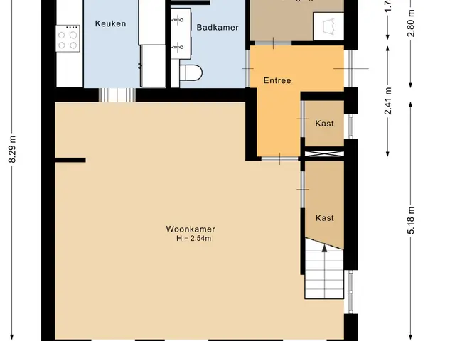 Plattegrond van Maasdijk 96