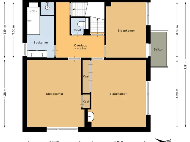 Plattegrond van Hoflaan 33